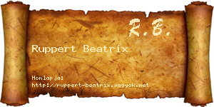 Ruppert Beatrix névjegykártya